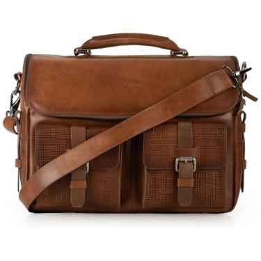 Imagem de Bolsa Maleta de Couro Masculina para Laptop, VELEZ, Marrom
