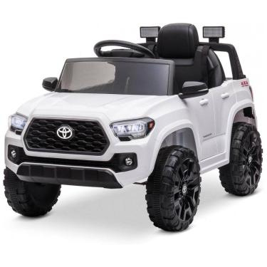 Imagem de Carro Elétrico Infantil Toyota Tacoma a Bateria 12V com MP3, Luzes LED e Suspensão, Kidzone, Branco