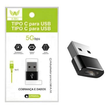 Imagem de Kit 10 Adaptadores Conversor Tipo C Para Usb Cel Notebook - OTEMU