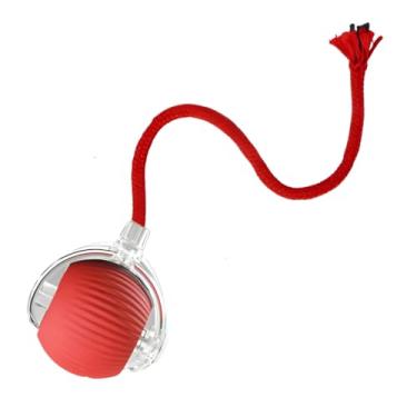 Imagem de Bola Interativa Inteligente Para Cães e Gatos Bola De Rolamento Automática Recarregável (Vermelho)