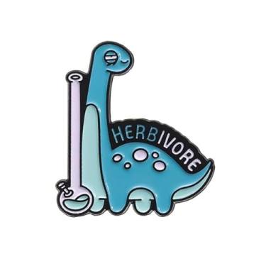 Imagem de Broche de esmalte herbívoro, broche de lapela engraçado para fumar cannabis, broches viciados em maconha, broche de crachá para amantes de maconha, 420 emblemas de fumantes, presente engraçado para