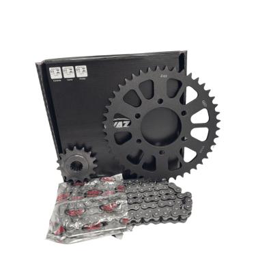 Imagem de KIT RELACAO VAZ TRANSMISSAO COMPLETO XTREME BLACK COM RETENTOR V K02378X KAWASAKI Z800 2013 à 2016