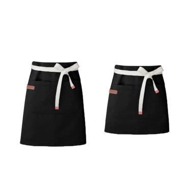 Imagem de Avental de Cintura Preto Cafeteria Barbearia Bistro Loja 2un