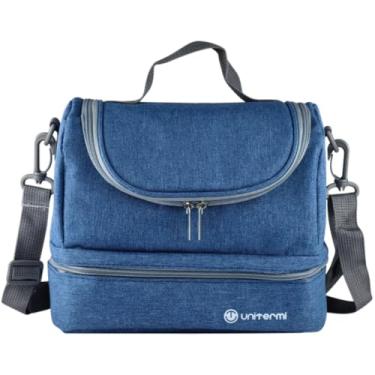 Imagem de Bolsa Térmica 6L Pratfit Lancheira Com Alça Para Marmita Frutas Frasqueira Fitnes Compacta Unitermi (AZUL)