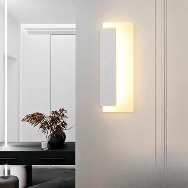 Imagem de Luminária de Parede Moderna com Soquete E27 | Arandela Rose Gold/Preto para Quarto e Sala, Bivolt(KJ19 Branco (32x12x4))