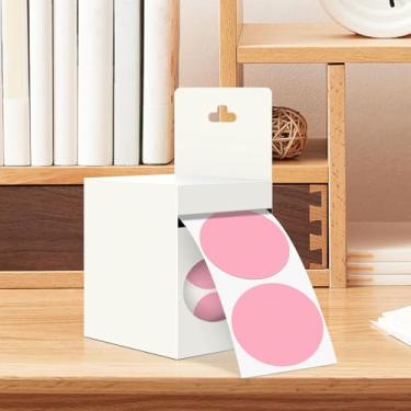 Imagem de Adesivos de bolinhas rosa de 5 cm, etiquetas de codificação circulares, adequadas para organização de inventário e educação artística (500 peças, rosa)