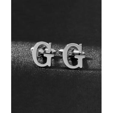 Imagem de Abotoaduras masculinas abotoaduras para homens camisa social punhos para negócios e casamento, 1pc, Aço inoxidável, Sem Pedra Preciosa