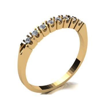 Imagem de Meia Alianca Aparador prata banhado a ouro  Com zirconia