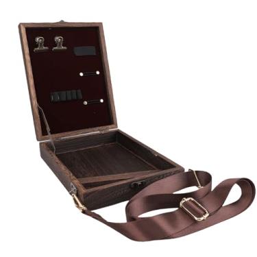 Imagem de LiebeWH Caixa Portátil de Madeira para Artista, Com Alça Ajustável, Estojo para Esboço Em Madeira de Faia, Cavalete e Bolsa Organizadora para Pintura Ao Ar Livre