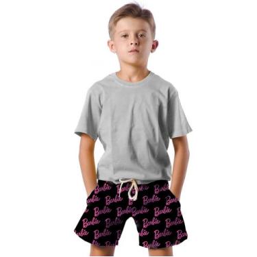 Imagem de Shorts Infantil Bermuda Calção Praia Verão Barbie Cartoon Funny Girl 2