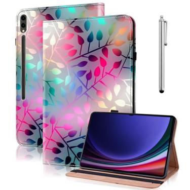 Imagem de ALILANG Capa para Samsung Galaxy Tab S11 Ultra 5G 2025/S10 Ultra 2024/S9 Ultra 2023/S8 Ultra 2022 37.1 cm, capa dobrável de couro PU à prova de choque com suporte para cartão e porta-caneta. Folha de