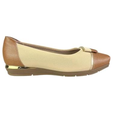 Imagem de Sapatilha Feminina Piccadilly Anabela Joanete (Bege/Caramelo, BR, Adulto, Numérico, 34)
