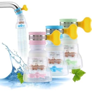 Imagem de Bico Para Torneira Arejador 360° Flexível com Filtro e Chuveirinho de Alta Pressão – Economia de Água, Rotação Ajustável, Ideal para Cozinha, Pia, Lavar Louças e Alimentos (Azul)