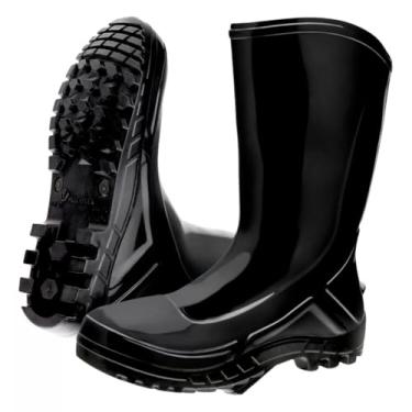 Imagem de Bota de Chuva, Bota de Borracha Galocha Antiderrapante Preta(43)
