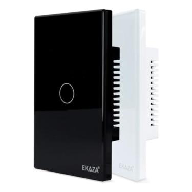 Imagem de Interruptor Inteligente EKAZA 1 Botão Preto WiFi+BLE+RF, EKNH-T107-1P