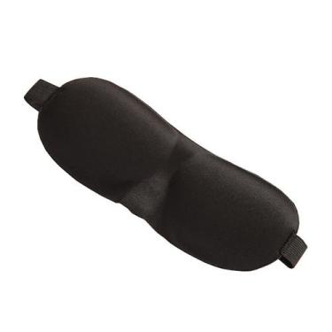 Imagem de Máscara de dormir Máscara de olhos de poliéster 3D preta para dormir -