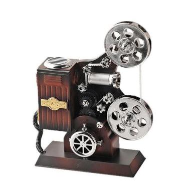 Imagem de Projetor de filme vintage Music Box de madeira com compartimento ocult