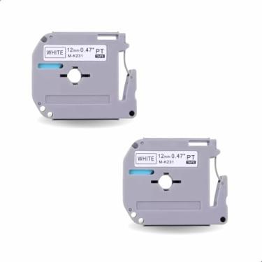 Imagem de Kit 2 Fitas Rotuladoras Eletrônicas Brother M-K231 Branca 12mm