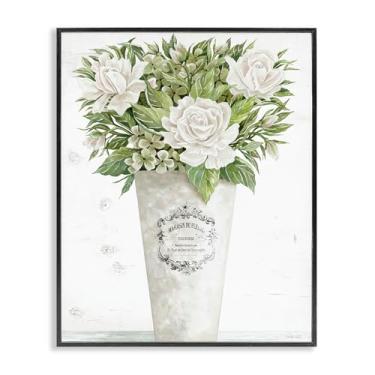 Imagem de Stupell Industries Arte giclée emoldurada branca Les Fleurs Des Roses, design de Cindy Jacobs, 20 x 16