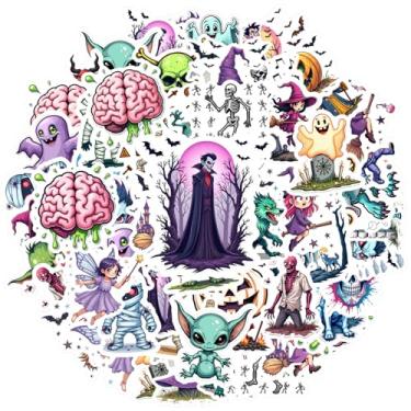 Imagem de 50 peças adesivos de papelaria fantasma fada unicórnio mamãe vampiro lobisomem adesivos adesivos de grafite assustador para telefone faça você mesmo, guitarra, laptop, notebook, mala, copo, guitarra