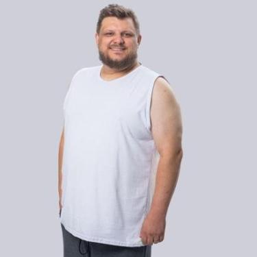 Imagem de Camiseta Regata masculina algodão plus size Machão Grande-Masculino