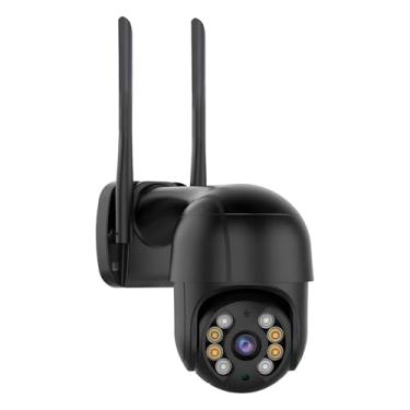 Imagem de Câmera de Segurança Externa Wi-Fi PTZ IP66 com Visão Noturna Colorida, Sirene e Luz de Alerta, Áudio Bidirecional, H.265, Cartão TF 128GB