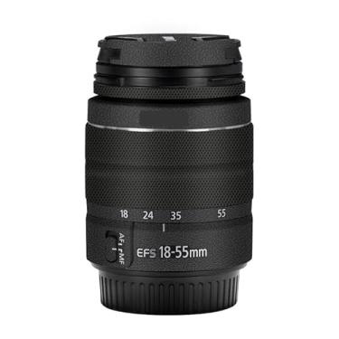 Imagem de EFS 18-55 3.5-5.6 Adesivo de lente de câmera para Canon EF-S 18-55 mm F3.5-5.6 III Película protetora de vinil decalque skin (couro preto)