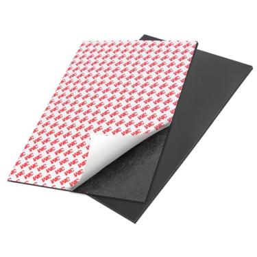 Imagem de Folha magnética de alta energia 80 Mil com suporte de fita adesiva 3M, ímãs de borracha flexíveis anisotrópicos de 21 x 28 cm (2)