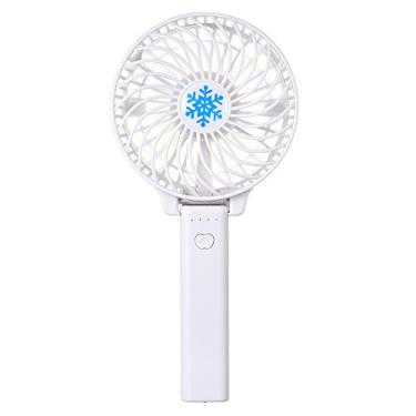 Imagem de Ventilador portátil recarregável com bateria USB Ventilação Dobrável Ventiladores de ar condicionado Dobrável Mini Opeed Ventilador de refrigeração portátil para casa (branco)