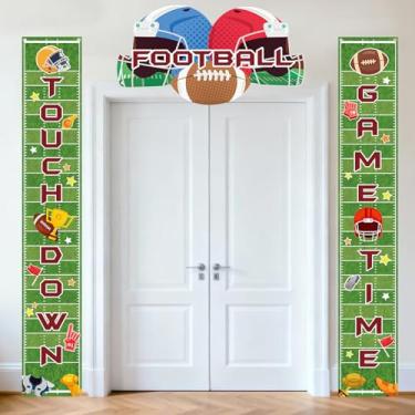 Imagem de 3 Pçs Bandeira de Porta de Futebol Bandeira de Alpendre de Futebol Bandeira Pendurada para Porta de Futebol Decoração para Quintal Interior Exterior Parede Tema de Jogo Porta Traseira Artigos de Festa