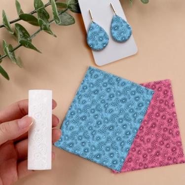 Imagem de Rolo de textura de argila de polímero, rolo de argila de polímero para fazer brincos (textura de lixa)