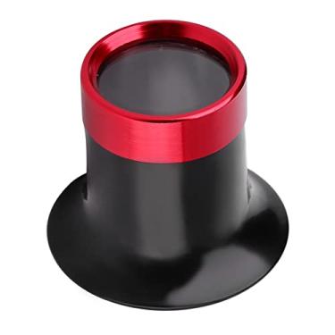 Imagem de Liga de Alumínio 10x Olho Lupa Reparação Relógio Ferramenta Lupa Lente Lupa Vermelho Preto Tamanho Portátil
