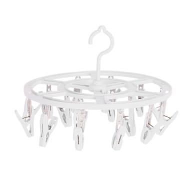 Imagem de Varal de Teto Redondo com 16 Prendedores, Plástico e Aço, 7cm de Diâmetro, Cores Sortidas, para Roupas e Lavanderia