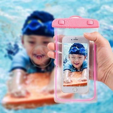 Imagem de Capa Bolsa A Prova Dágua Impermeável Universal Para Celular - Rosa