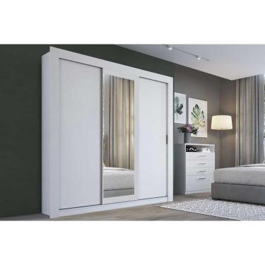 Imagem de Guarda Roupa Casal 3 Portas De Correr C/ Espelho E 2 Gavetas Ph 1681 Branco - Herval