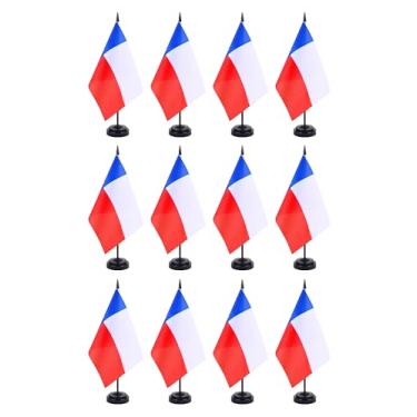 Imagem de JBSJBS Bandeira de mesa EUA Texas 30,5 cm, conjunto de luxo, bandeiras do Texas dos EUA, mini bandeiras de mesa de escritório do estado americano com base preta para decoração de mesa (pacote com 12)