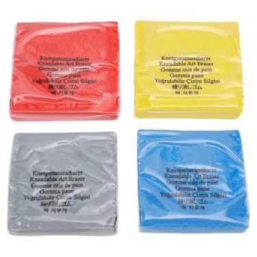 Imagem de Conjunto de borracha de arte amassada de 4 cores Suprimentos flexíveis para desenho, pintura e sombreamento, lápis de carvão, material de borracha, pacote com 4