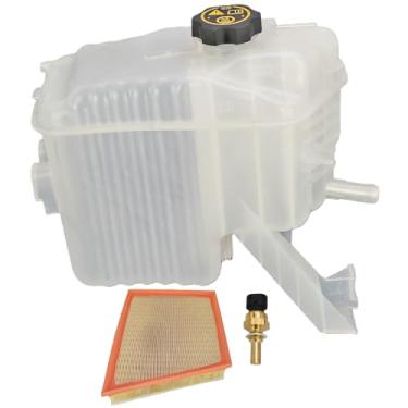 Imagem de Tanque de expansão do reservatório de refrigerante com sensor de temperatura do líquido de arrefecimento do motor adequado para Chevy Silverado 2500 3500 2011-2016, adequado para GMC Sierra 2500 3500