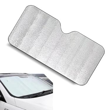 Imagem de Dogary 1 peça de para-sol de para-brisa de carro, protetor de janela de carro dianteiro, acessórios de isolamento térmico de para-brisa automotivo dobrável, mantém o veículo fresco (prata # 140 cm ×