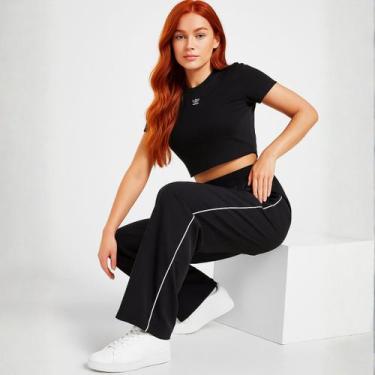 Imagem de Calça Reta Femina Estilo Simples Básico Dia a Dia Cor:PretaTamanho:M -
