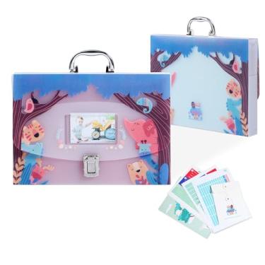 Imagem de BLUSHY BABY Organizador de arquivos de bebê com 12 bolsos para meninos ou meninas, nosso organizador de papelada para bebês com alça de metal prateado, cadeado, documentos de gravidez, pasta de