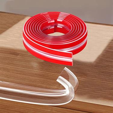 Imagem de Protetor de canto macio para crianças, protetor de canto macio para crianças, protetor de borda de silicone e PVC protetores de canto para móveis, protetor de canto adesivo pré-fita, contra canto