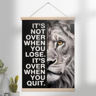 Imagem de HKDGVRTB Arte de escritório para homens - decoração inspiradora - citação motivacional - arte de afirmação positiva - pôster de motivação de academia - decorações de caverna masculina - impressão de