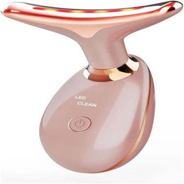 Imagem de Massageador Facial LED 7 Cores – Aparelho Anti-Rugas e Lifting para Rosto e Pescoço – Vibratório, Recarregável e Bivolt – Tratamento Estético com Luz LED (COR ALEATÓRIA)