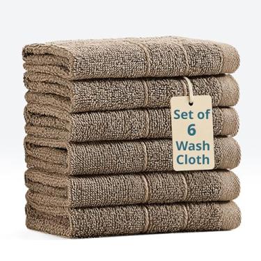 Imagem de LANE LINEN Pacote com 6 toalhas de banho - Qualidade Spa e salão de beleza - Toalhas de rosto 100% algodão mercerizado fiado em anel - panos de lavagem muito macios e absorventes para corpo, beleza