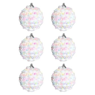 Imagem de Fancyes Conjunto de 6 bolas de Natal decorativas, pingentes charmosos para pendurar na árvore de Natal, para casa, jardim e outras festas de fim de, Style B