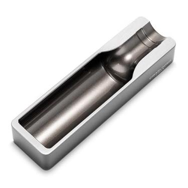 Imagem de Cinzeiro de charuto de aço inoxidável grande cigarros cinzeiro suporte de slot único cinzeiros para charutos para homens interior, exterior, pátio, casa, viagem, cinzeiro retangular presentes para