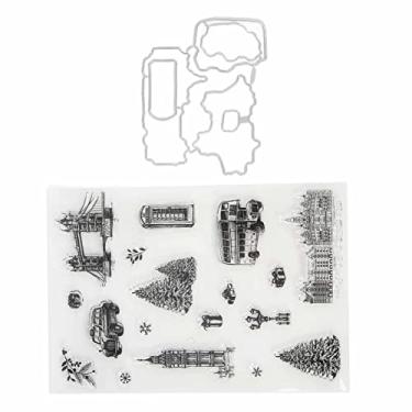 Imagem de ZJchao Selos de Natal, Padrão Exclusivo, Selo Transparente Diy Com Matriz de Corte, Material Reutilizável Seguro para Cartão, Scrapbook, álbum de Fotos, Decoração