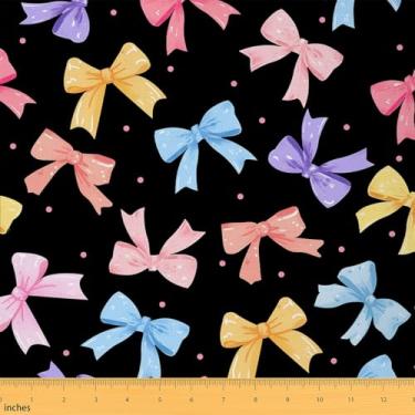Imagem de Tecido decorativo com laço da The Yard Colorido Laço Estilo Princesa Interior Exterior Tecido de Estofamento Tema de Conto de Fadas Sonhador para Quilting Costura Artes DIY Artesanato, 1 jarda, 91,4