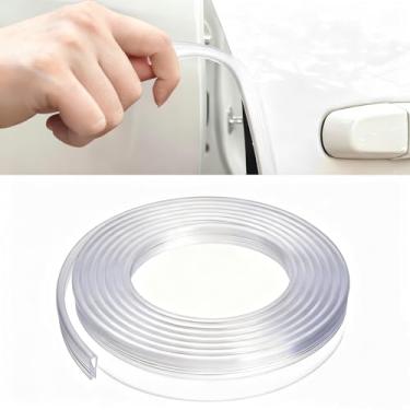 Imagem de Protetores de borda de porta de carro transparentes, protetor de vedação de acabamento de borda de borracha com proteção em forma de U protetor de borda de porta adequado para a maioria (transparente